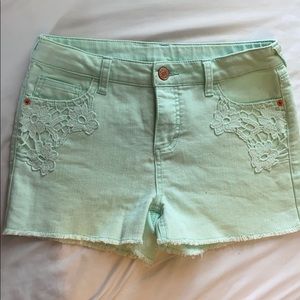 Cherokee XL mint green jean shorts